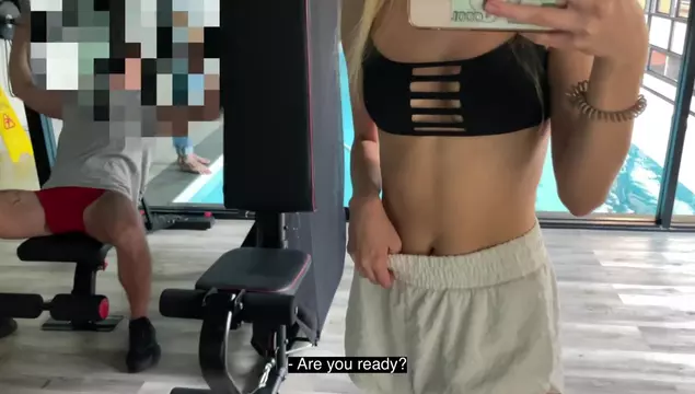 Young Russian Slut Risks It All Sucking Dick at the Gym