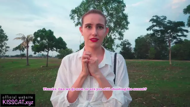Tricked an 18-Year-Old Cutie into a Blowjob in the City Park