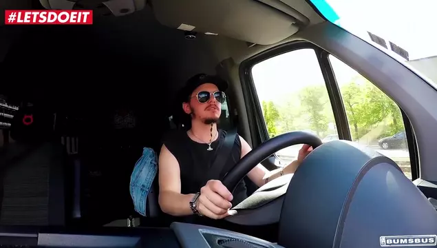 Petite Blonde Strips and Sucks Off the Pickup Artist in the Minibus